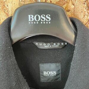 Vintage Hugo Boss Men’s Wool Coat | 42R | Classic Tailored Overcoat